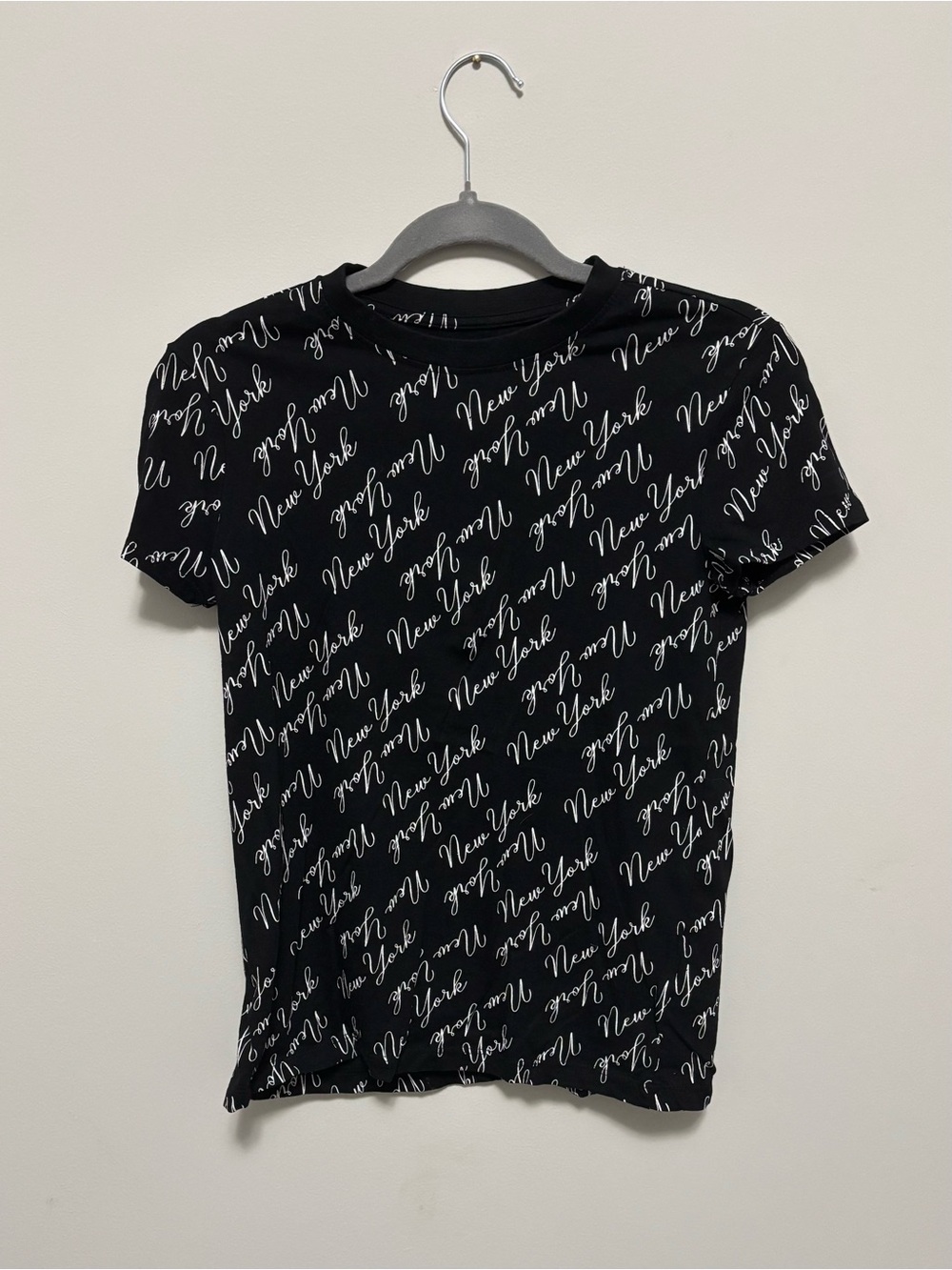 Primark Cotton T-shirt Black & White "New York"